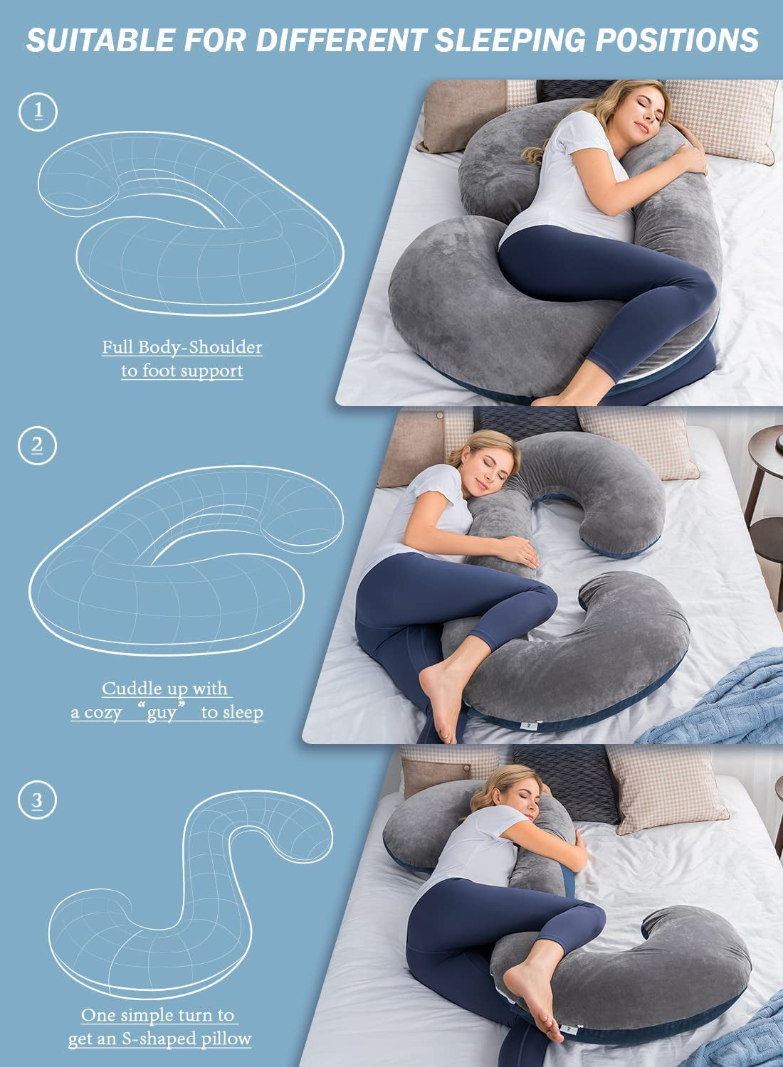 Maternity pillow positions hotsell