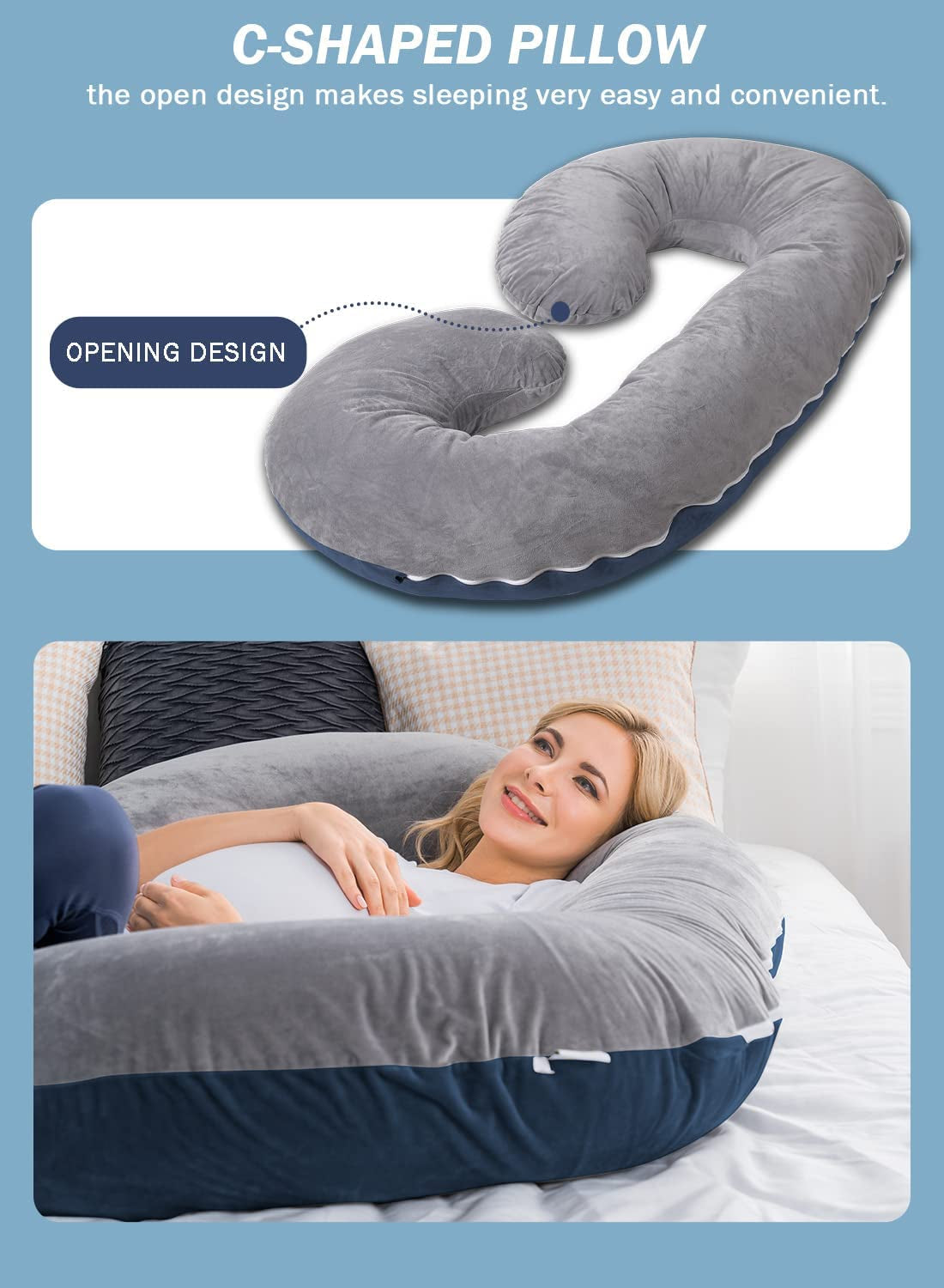 C Shaped Body Pregnancy Pillow